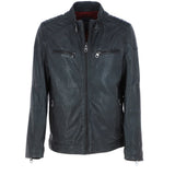 Leather Biker Jacket Charcoal: Lent 2