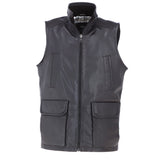 Ashwood Men's Leather Waistcoat | Classic Zip-Up Body Warmer Light Brown: LUMS