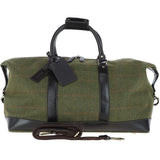 Large Vintage Leather Travel Holdall tweed: Marcus