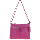 Sleek Luxe Leather Shoulder Bag Berry: Mourne