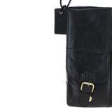 Elegant Ashwood Leather Unisex Crossbody Bag Black: G-19
