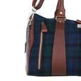 Ashwood Leather & Harris Tweed® Cloth Doctor Holdall Tan/Watch: TW-46-04-TW
