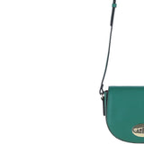 Real Leather Saddle Crossbody Bag Ever Green: 63753