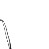 Leather Crossbody Bag with Adjustable Strap Black: Audrey