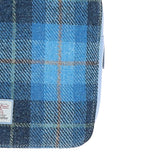 Ashwood Leather & Harris Tweed® Cloth Multi-Pocket Backpack Baby-blue/Blue: TW-66-19-BB