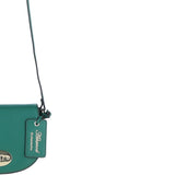 Real Leather Saddle Crossbody Bag Ever Green: 63753