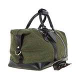 Large Vintage Leather Travel Holdall tweed: Marcus