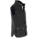Mens Diamond Quilted Leather Gilet Olive : M-15 vest