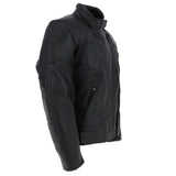 Mens Fashion Cowhide Leather Jacket Black: BIKER 220