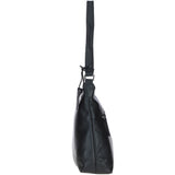 Chic Leather Shoulder Bag & Secure Zip Closure Black: Antrim