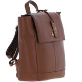 Ashwood Real Leather Flapover Backpack 2 Tone Tan: 64257