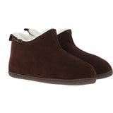 Fenland Classic Suede Sheepskin  Bootie Slippers Brown: MENS BOOTY
