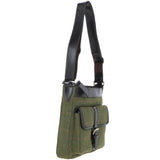 Vintage  Hunter Leather Travel Bag Tweed : Doug