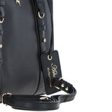 Real Leather Handbag with Adjustable Crossbody Strap Black: 64867