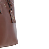 Elegant Shoulder Bag with Adjustable Straps 2 Tone Tan: 64562