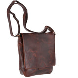 Medium Leather Vintage Messenger Bag Tan :  Adam