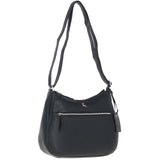 Ashwood Leather Ladies Hobo Shoulder Bag Black: Shannon