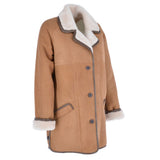 Women's Sheepskin Coat Biscuit Tan: KB 265