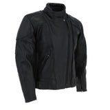 Mens Fashion Cowhide Leather Jacket Black: BIKER 220