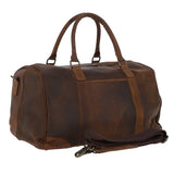 Large Vintage Leather Travel Holdall Tan: Jayden