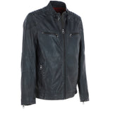 Leather Biker Jacket Charcoal: Lent 2