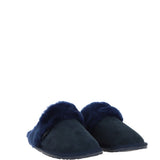 Women's Classic  Suede Sheepskin Slippers Navy: FEN-LADIES SLIPPERS