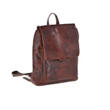 Medium Leather Zip Around Vintage Backpack Tan : Fred