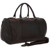 Large Vintage Leather Travel Holdall Brown: Jayden
