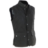 Mens Diamond Quilted Leather Gilet Olive : M-15 vest
