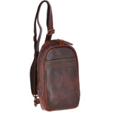 Vintage Leather Single Strap Sling Bag Tan : Perry