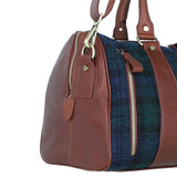 Ashwood Leather & Harris Tweed® Cloth Doctor Holdall Tan/Watch: TW-46-04-TW