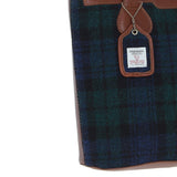 Ashwood Leather & Harris Tweed® Cloth Genuine Leather Shoulder Bag Tan/Watch: TW-23-04-TW
