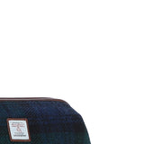 Ashwood Leather & Harris Tweed® Cloth Unisex Washbag Tan/Watch: TW-40-04-TW