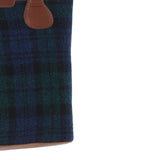 Ashwood Leather & Harris Tweed® Cloth Genuine Leather Shoulder Bag Tan/Watch: TW-23-04-TW