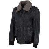 Ashwood Men’s Genuine Leather Bomber Jacket with Removable Fur Collar in Coffee/brn: AWM-Pilot