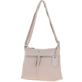 Sleek Luxe Leather Shoulder Bag Mushroom: Mourne