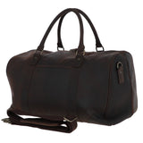 Large Vintage Leather Travel Holdall Brown: Jayden