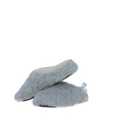 Cosy Full Woollen Slip-In Carpet Slippers in Lt Gray: Gondolier Slippers