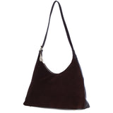 Ashwood Leather and Suede Shoulder Bag with Adjustable Strap Brown: S-53