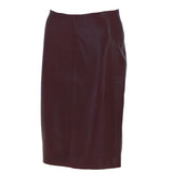 Stylish Leather Pencil Skirt Burgandy: skirt 23