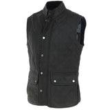 Mens Diamond Quilted Leather Gilet Olive : M-15 vest