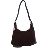 Ashwood Leather and Suede Shoulder Bag with Replaceable Crossbody Strap in Brown: S-52
