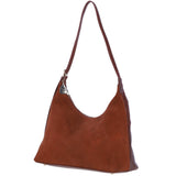 Ashwood Leather and Suede Shoulder Bag with Adjustable Strap Tan: S-53