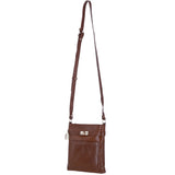 Ashwood Leather Crossbody Bag with Adjustable Strap in Tan: C-71