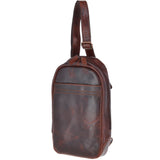 Vintage Leather Single Strap Sling Bag Tan : Perry
