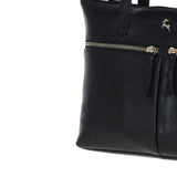 Ashwood Sleek Leather Tote Bag Black: Amelia