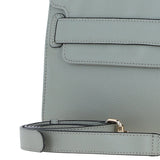 Elegant Ashwood Leather Handbag with Detachable Crossbody Strap Sage: 64731