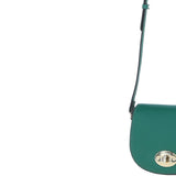 Real Leather Saddle Crossbody Bag Ever Green: 63753