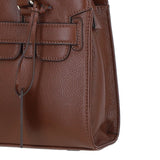 Ashwood Leather Handbag with Detachable Crossbody Strap 2 Tone Tan: 64747