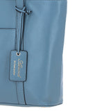 Ashwood Elegant Ladies Leather Shoulder Bag Denim: 64668